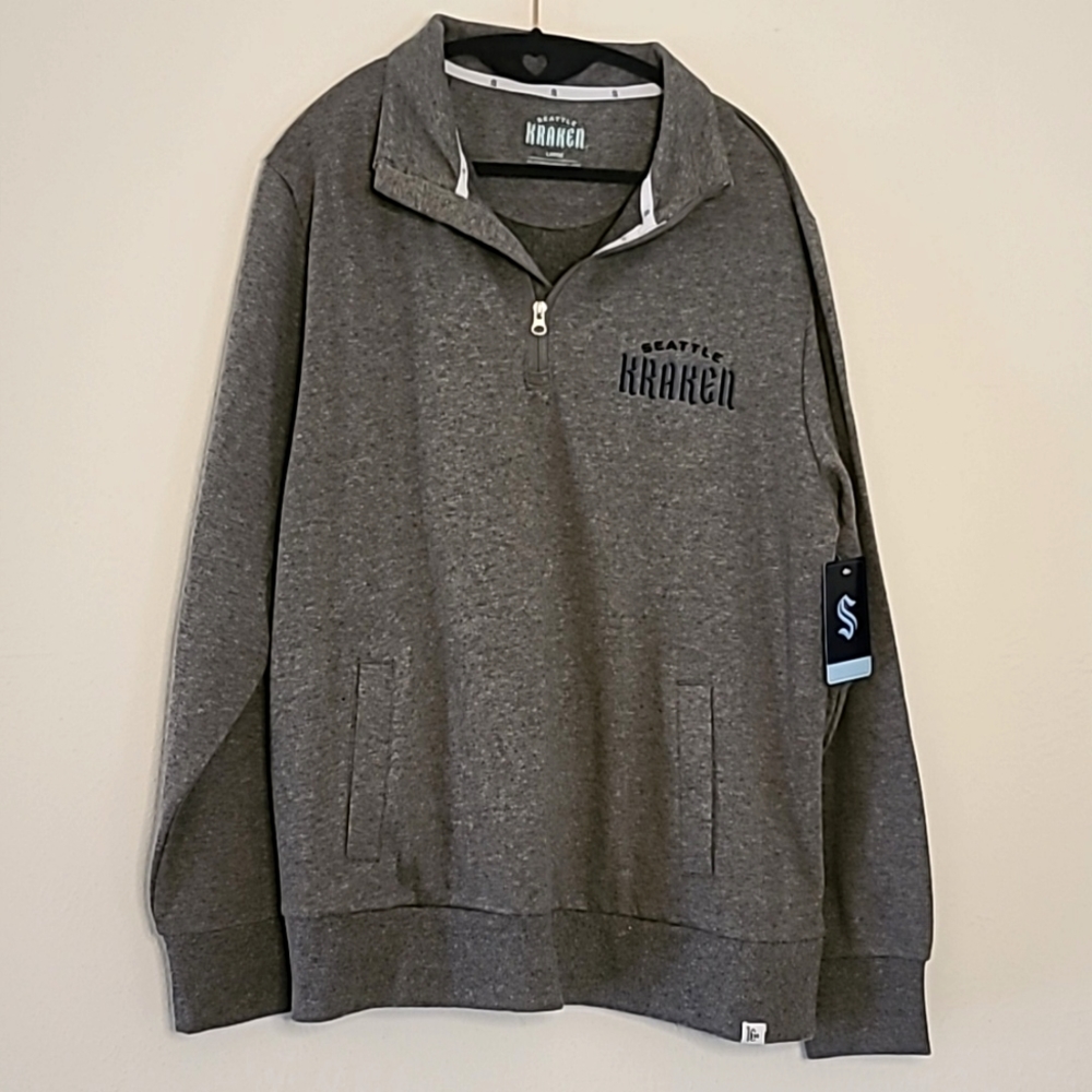 Seattle Kraken Hockey NHL Quarter Zip Sweatshirt